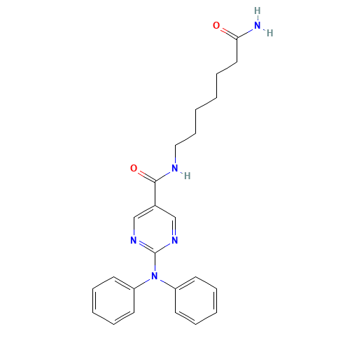 N-(7-amino-7-oxoheptyl)-2-(N-phenylanilino)pyrimidine-5-carboxamide (CAS: 1316217-05-6) - Related Chemical Product