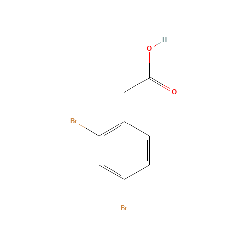2-(2,4-dibromophenyl)acetic acid (CAS: 98434-44-7) - Chemical Structure and Molecular Formula 