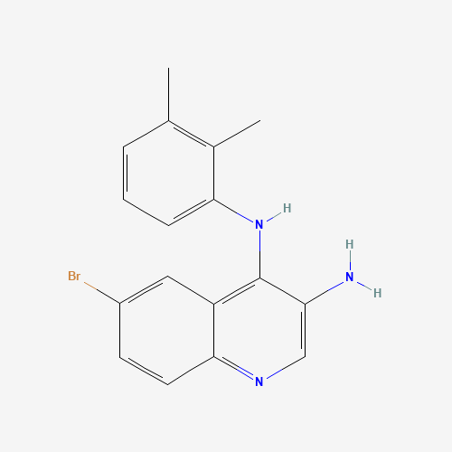 6-bromo-4-N-(2,3-dimethylphenyl)quinoline-3,4-diamine (CAS: 1153094-57-5) - Chemical Structure and Molecular Formula 