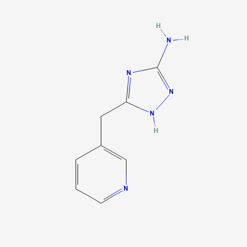 5-(pyridin-3-ylmethyl)-1H-1,2,4-triazol-3-amine (CAS: 83417-25-8) - Chemical Structure and Molecular Formula 