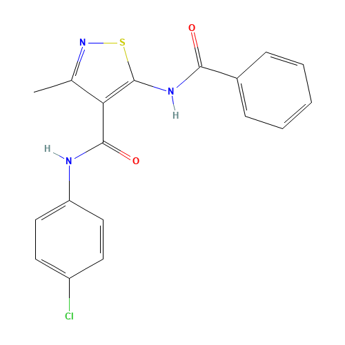 5-benzamido-N-(4-chlorophenyl)-3-methyl-1,2-thiazole-4-carboxamide (CAS: 51287-57-1) - Related Chemical Product
