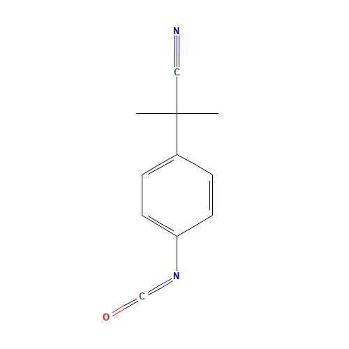 2-(4-isocyanatophenyl)-2-methylpropanenitrile (CAS: 1278596-24-9) - Chemical Structure and Molecular Formula 