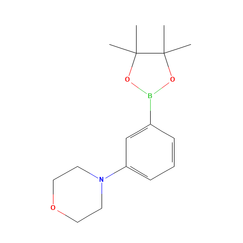 4-[3-(4,4,5,5-tetramethyl-1,3,2-dioxaborolan-2-yl)phenyl]morpholine (CAS: 852227-95-3) - Chemical Structure and Molecular Formula 