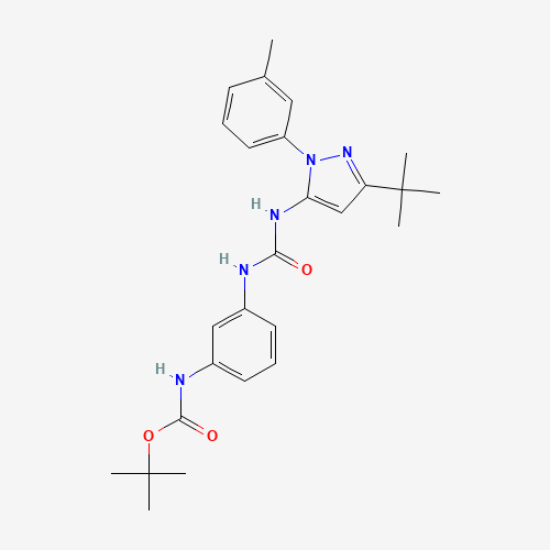 tert-butyl N-[3-[[5-tert-butyl-2-(3-methylphenyl)pyrazol-3-yl]carbamoylamino]phenyl]carbamate (CAS: 1160934-79-1) - Related Chemical Product