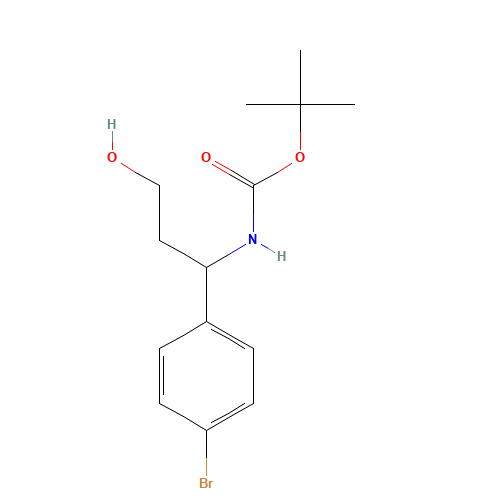 tert-butyl N-[1-(4-bromophenyl)-3-hydroxypropyl]carbamate (CAS: 898404-64-3) - Related Chemical Product