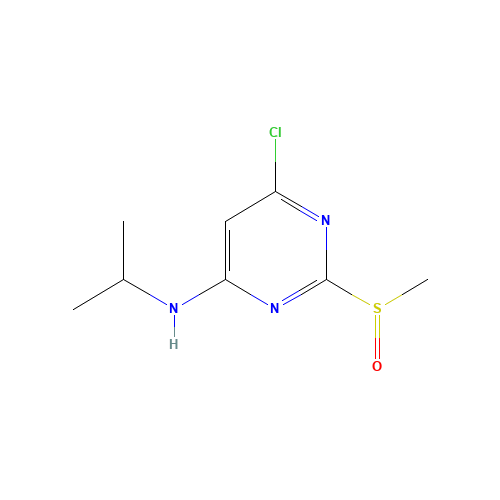 6-chloro-2-methylsulfinyl-N-propan-2-ylpyrimidin-4-amine (CAS: 1289386-63-5) - Related Chemical Product