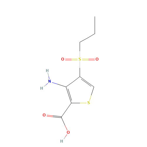 3-amino-4-propylsulfonylthiophene-2-carboxylic acid (CAS: 175201-91-9) - Related Chemical Product