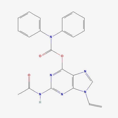 (2-acetamido-9-ethenylpurin-6-yl) N,N-diphenylcarbamate (CAS: 343794-19-4) - Related Chemical Product