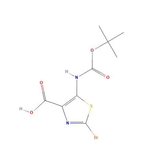 2-bromo-5-[(2-methylpropan-2-yl)oxycarbonylamino]-1,3-thiazole-4-carboxylic acid (CAS: 1312697-86-1) - Related Chemical Product