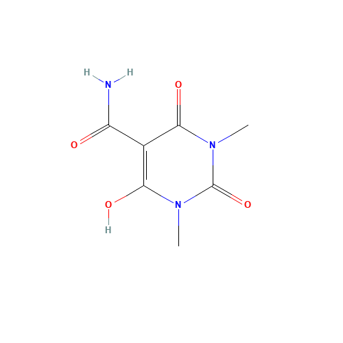 4-hydroxy-1,3-dimethyl-2,6-dioxopyrimidine-5-carboxamide (CAS: 776-15-8) - Chemical Structure and Molecular Formula 