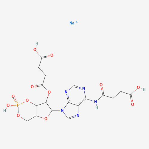 4-[[9-[7-(3-carboxypropanoyloxy)-2-hydroxy-2-oxo-4a,6,7,7a-tetrahydro-4H-furo[3,2-d][1,3,2]dioxaphosphinin-6-yl]purin-6-yl]amino]-4-oxobutanoic acid;sodium (CAS: 102783-27-7) - Related Chemical Product