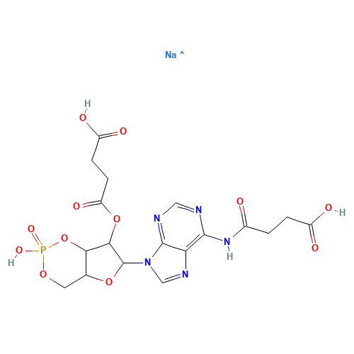 4-[[9-[7-(3-carboxypropanoyloxy)-2-hydroxy-2-oxo-4a,6,7,7a-tetrahydro-4H-furo[3,2-d][1,3,2]dioxaphosphinin-6-yl]purin-6-yl]amino]-4-oxobutanoic acid;sodium (CAS: 102783-27-7) - Related Chemical Product