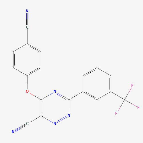5-(4-cyanophenoxy)-3-[3-(trifluoromethyl)phenyl]-1,2,4-triazine-6-carbonitrile (CAS: 921620-33-9) - Related Chemical Product