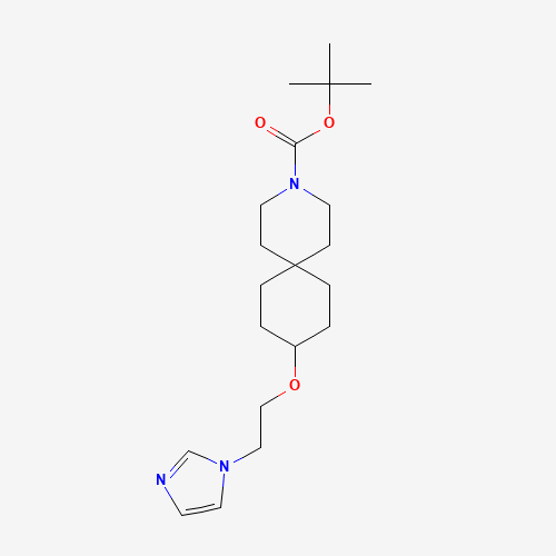 tert-butyl 9-(2-imidazol-1-ylethoxy)-3-azaspiro[5.5]undecane-3-carboxylate (CAS: 1246508-11-1) - Related Chemical Product