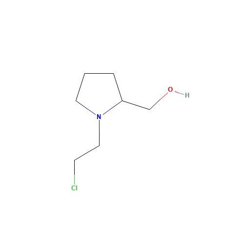 [1-(2-chloroethyl)pyrrolidin-2-yl]methanol (CAS: 1249475-74-8) - Chemical Structure and Molecular Formula 