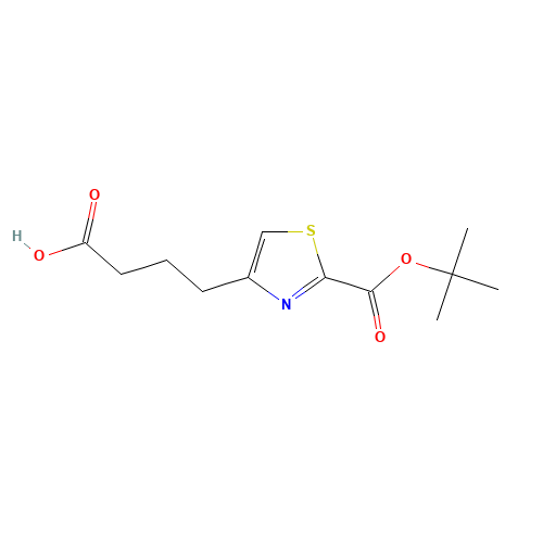 4-[2-[(2-methylpropan-2-yl)oxycarbonyl]-1,3-thiazol-4-yl]butanoic acid (CAS: 332883-40-6) - Related Chemical Product