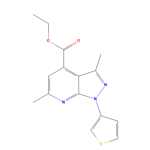 ethyl 3,6-dimethyl-1-thiophen-3-ylpyrazolo[3,4-b]pyridine-4-carboxylate (CAS: 1417333-01-7) - Related Chemical Product