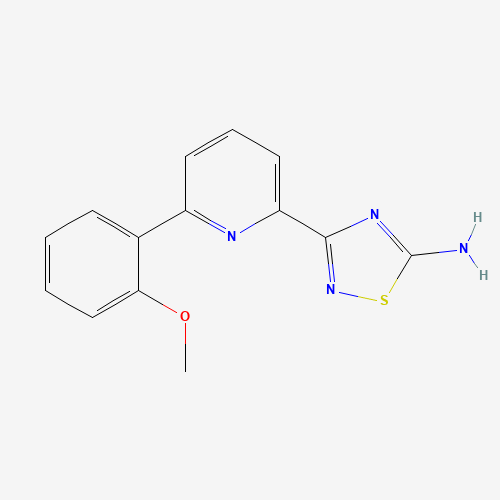 3-[6-(2-methoxyphenyl)pyridin-2-yl]-1,2,4-thiadiazol-5-amine (CAS: 1179360-11-2) - Chemical Structure and Molecular Formula 
