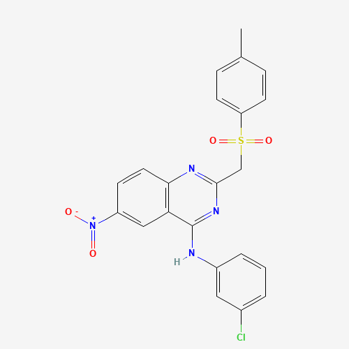 N-(3-chlorophenyl)-2-[(4-methylphenyl)sulfonylmethyl]-6-nitroquinazolin-4-amine (CAS: 1215210-67-5) - Related Chemical Product