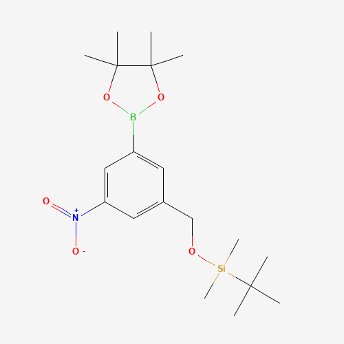 tert-butyl-dimethyl-[[3-nitro-5-(4,4,5,5-tetramethyl-1,3,2-dioxaborolan-2-yl)phenyl]methoxy]silane (CAS: 1312536-02-9) - Related Chemical Product