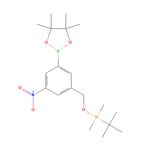 tert-butyl-dimethyl-[[3-nitro-5-(4,4,5,5-tetramethyl-1,3,2-dioxaborolan-2-yl)phenyl]methoxy]silane (CAS: 1312536-02-9) - Related Chemical Product