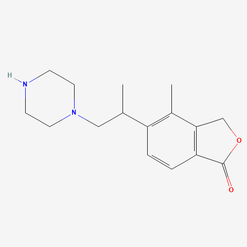 4-methyl-5-(1-piperazin-1-ylpropan-2-yl)-3H-2-benzofuran-1-one (CAS: 1255207-08-9) - Related Chemical Product