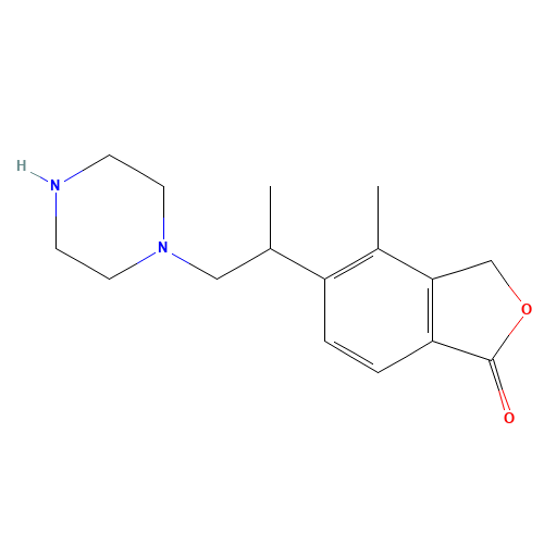 4-methyl-5-(1-piperazin-1-ylpropan-2-yl)-3H-2-benzofuran-1-one (CAS: 1255207-08-9) - Related Chemical Product