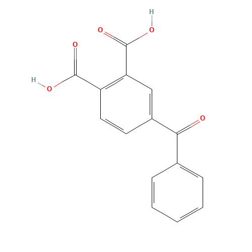 4-benzoylphthalic acid (CAS: 3885-88-9) - Chemical Structure and Molecular Formula 