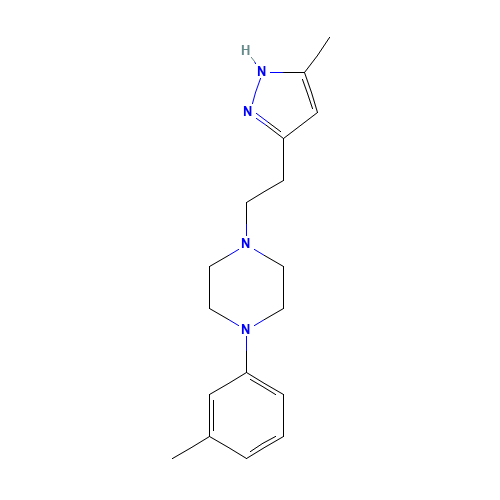 1-(3-methylphenyl)-4-[2-(5-methyl-1H-pyrazol-3-yl)ethyl]piperazine (CAS: 20326-13-0) - Related Chemical Product