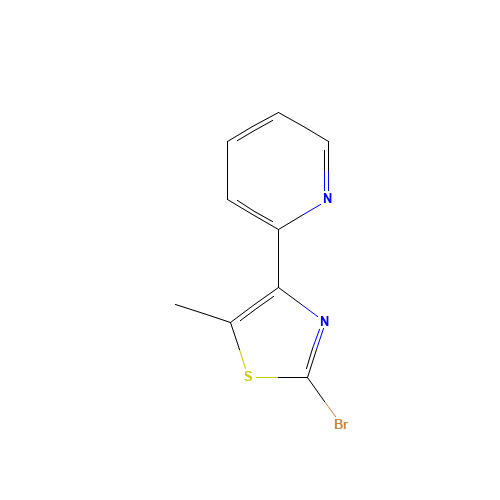 2-bromo-5-methyl-4-pyridin-2-yl-1,3-thiazole (CAS: 886370-92-9) - Related Chemical Product