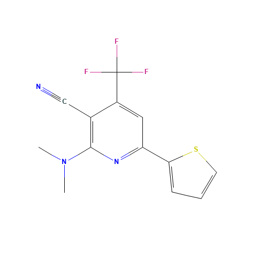 2-(dimethylamino)-6-thiophen-2-yl-4-(trifluoromethyl)pyridine-3-carbonitrile (CAS: 286430-62-4) - Related Chemical Product