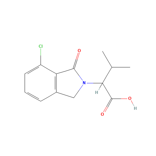 2-(4-chloro-3-oxo-1H-isoindol-2-yl)-3-methylbutanoic acid (CAS: 1448189-59-0) - Chemical Structure and Molecular Formula 