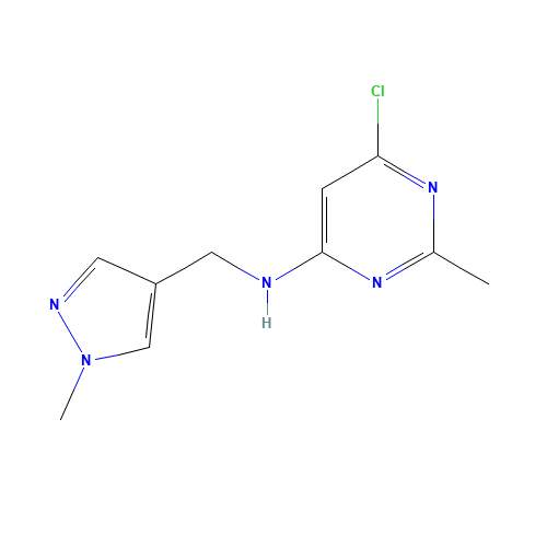 6-chloro-2-methyl-N-[(1-methylpyrazol-4-yl)methyl]pyrimidin-4-amine (CAS: 1248160-51-1) - Related Chemical Product