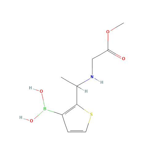 [2-[1-[(2-methoxy-2-oxoethyl)amino]ethyl]thiophen-3-yl]boronic acid (CAS: 1384958-29-5) - Related Chemical Product