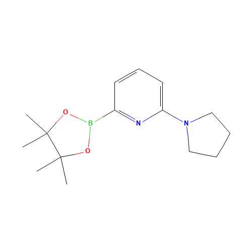 2-pyrrolidin-1-yl-6-(4,4,5,5-tetramethyl-1,3,2-dioxaborolan-2-yl)pyridine (CAS: 1401350-36-4) - Related Chemical Product