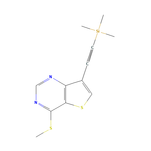 trimethyl-[2-(4-methylsulfanylthieno[3,2-d]pyrimidin-7-yl)ethynyl]silane (CAS: 1318132-85-2) - Related Chemical Product