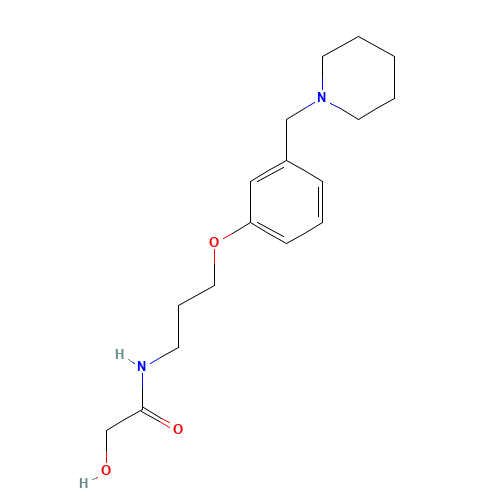 2-hydroxy-N-[3-[3-(piperidin-1-ylmethyl)phenoxy]propyl]acetamide (CAS: 78273-80-0) - Related Chemical Product