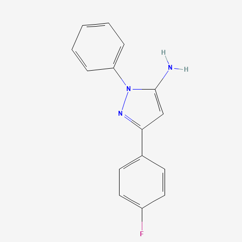 5-(4-fluorophenyl)-2-phenylpyrazol-3-amine (CAS: 72411-53-1) - Related Chemical Product