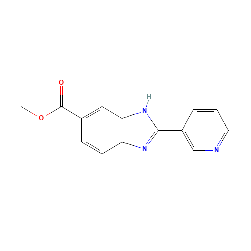 methyl 2-pyridin-3-yl-3H-benzimidazole-5-carboxylate (CAS: 666181-01-7) - Chemical Structure and Molecular Formula 