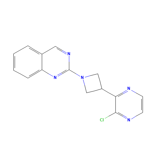2-[3-(3-chloropyrazin-2-yl)azetidin-1-yl]quinazoline (CAS: 1349873-45-5) - Chemical Structure and Molecular Formula 