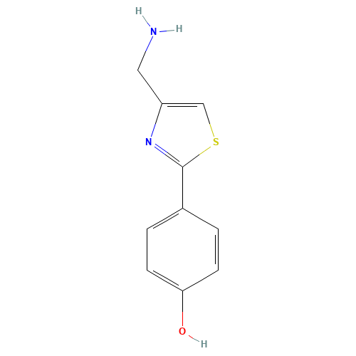 4-[4-(aminomethyl)-3H-1,3-thiazol-2-ylidene]cyclohexa-2,5-dien-1-one (CAS: 858009-29-7) - Chemical Structure and Molecular Formula 