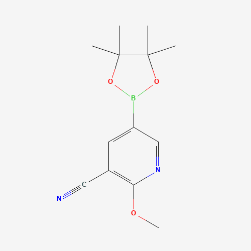 2-methoxy-5-(4,4,5,5-tetramethyl-1,3,2-dioxaborolan-2-yl)pyridine-3-carbonitrile (CAS: 1073354-05-8) - Related Chemical Product