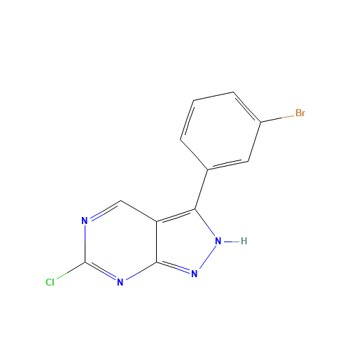 3-(3-bromophenyl)-6-chloro-2H-pyrazolo[3,4-d]pyrimidine (CAS: 1386399-15-0) - Related Chemical Product