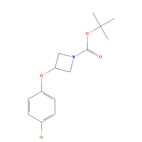 tert-butyl 3-(4-bromophenoxy)azetidine-1-carboxylate (CAS: 960402-39-5) - Chemical Structure and Molecular Formula 