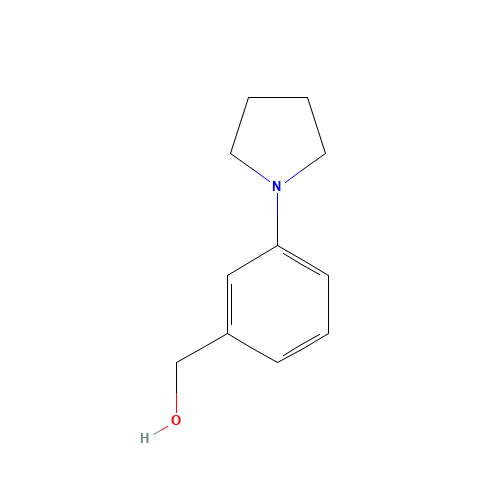 (3-pyrrolidin-1-ylphenyl)methanol (CAS: 859850-72-9) - Chemical Structure and Molecular Formula 