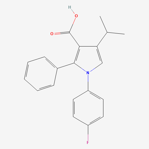 1-(4-fluorophenyl)-2-phenyl-4-propan-2-ylpyrrole-3-carboxylic acid (CAS: 1188264-93-8) - Related Chemical Product