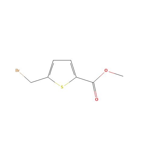methyl 5-(bromomethyl)thiophene-2-carboxylate (CAS: 108499-32-7) - Chemical Structure and Molecular Formula 