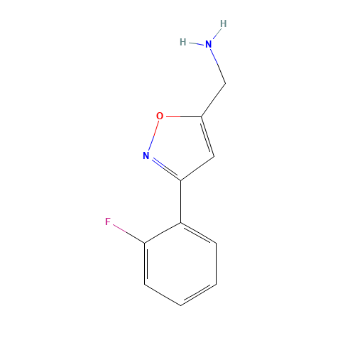 [3-(2-fluorophenyl)-1,2-oxazol-5-yl]methanamine (CAS: 543713-33-3) - Chemical Structure and Molecular Formula 