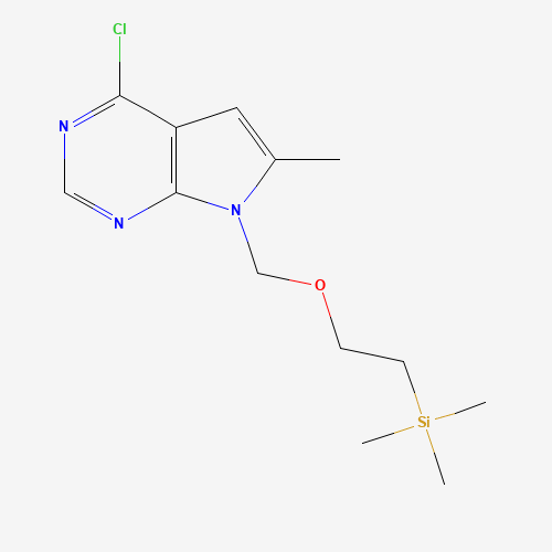 2-[(4-chloro-6-methylpyrrolo[2,3-d]pyrimidin-7-yl)methoxy]ethyl-trimethylsilane (CAS: 1373923-91-1) - Chemical Structure and Molecular Formula 