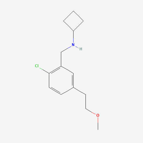 N-[[2-chloro-5-(2-methoxyethyl)phenyl]methyl]cyclobutanamine (CAS: 921630-46-8) - Related Chemical Product